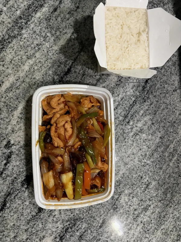A freshly prepared dish at Concerto Fusion Cuisine