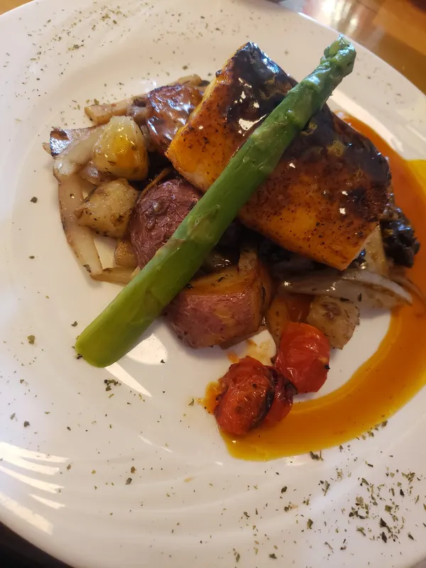 A freshly prepared dish at Concerto Fusion Cuisine