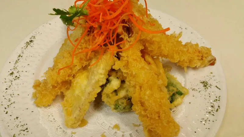 A freshly prepared dish at Concerto Fusion Cuisine