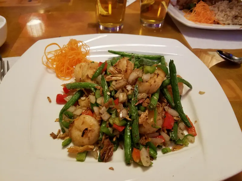 A freshly prepared dish at Concerto Fusion Cuisine