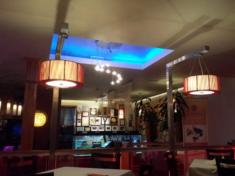 Inside the dining room at Concerto Fusion Cuisine