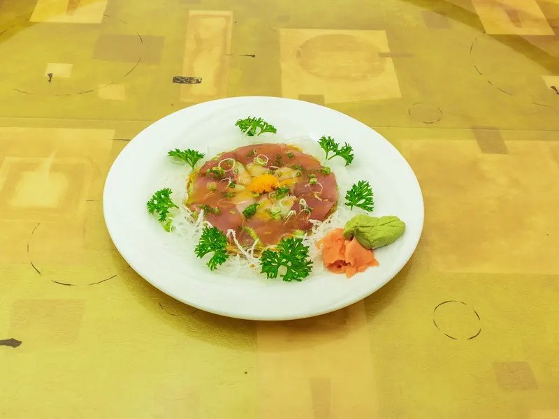 A freshly prepared dish at Concerto Fusion Cuisine