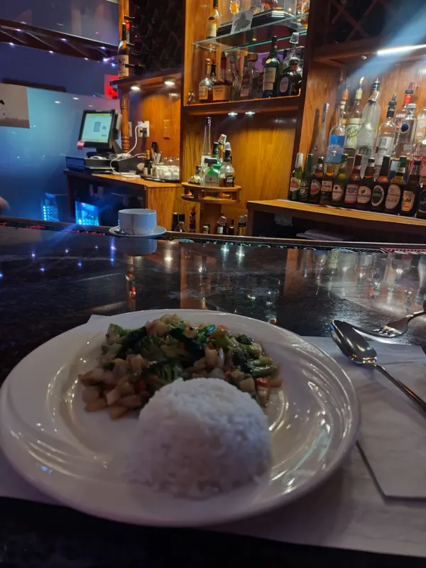 A freshly prepared dish at Concerto Fusion Cuisine