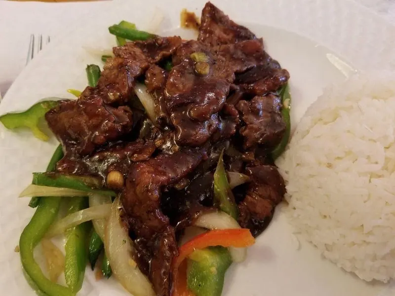A freshly prepared dish at Concerto Fusion Cuisine