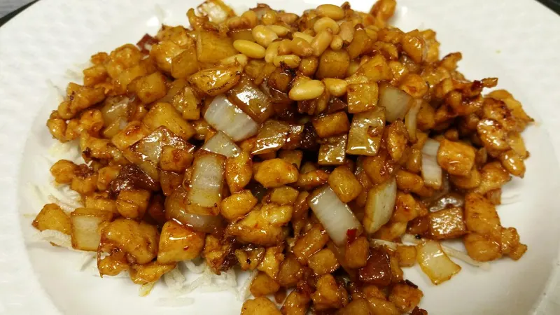 A freshly prepared dish at Concerto Fusion Cuisine