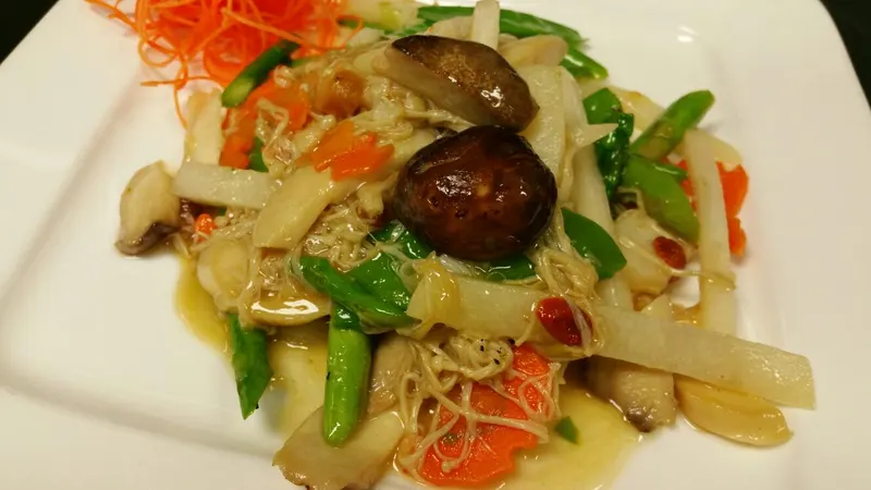 A freshly prepared dish at Concerto Fusion Cuisine